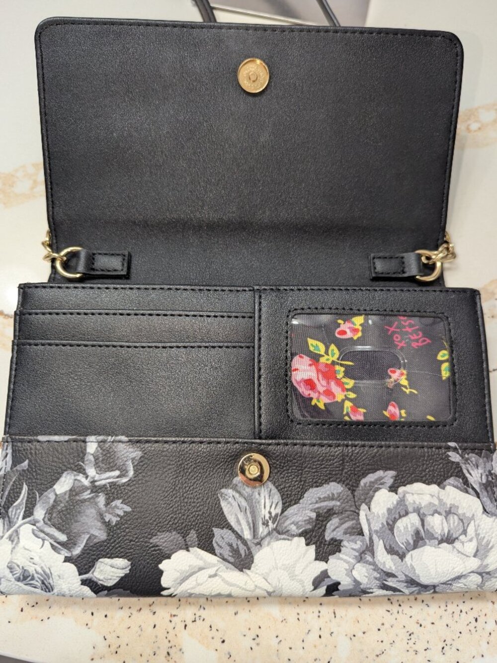 Betsey Johnson watercolor floral crossbody bag. EUC! - Picture 2 of 6
